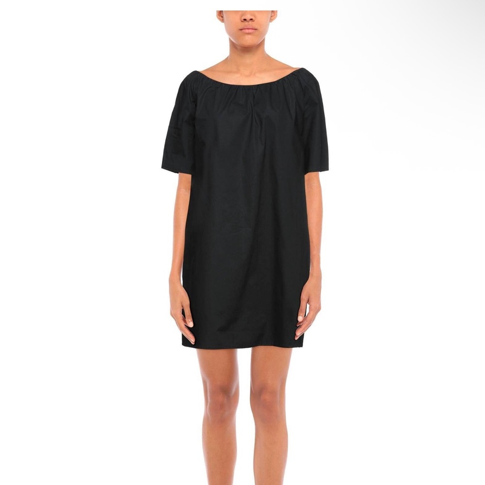 Off-Shoulder Poplin Dress